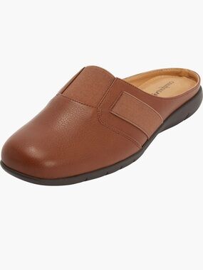 Comfortview Women's Brown Slip-On Mule Loafer